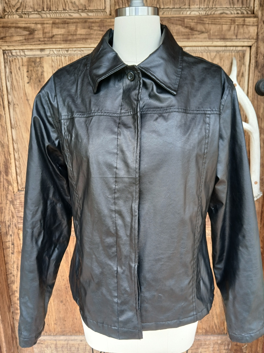 Vintage Collection Marco Faux Leather Jacket - Distressed Costume Piece Size L